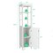 Freestanding Storage Cabinet With 3-Tier Shelf and Door for Bathroom-White
